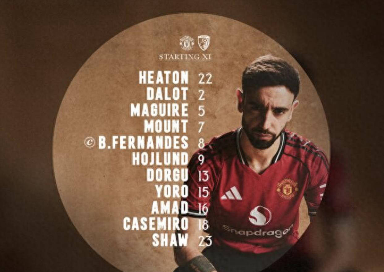 曼联大胜伯恩茅斯，4-1取胜，德利赫特乌龙，霍伊伦终结进球荒